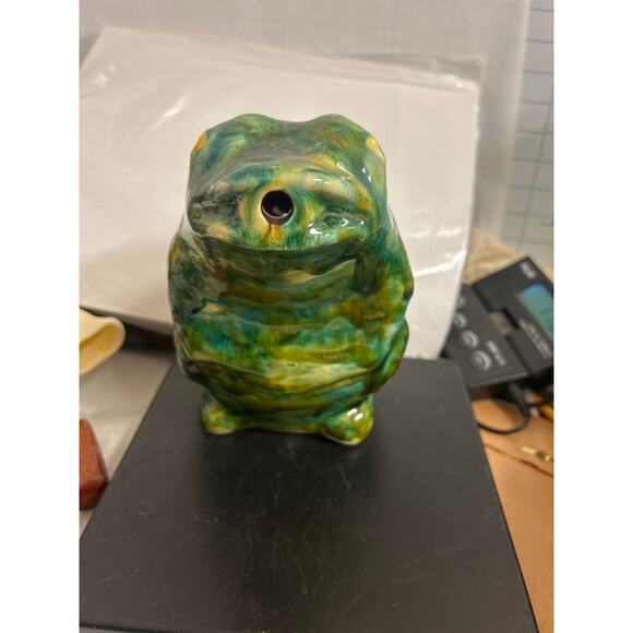 Vintage Majorca frog pitcher open mouth MADE IN France 7” - Picture 2 of 5